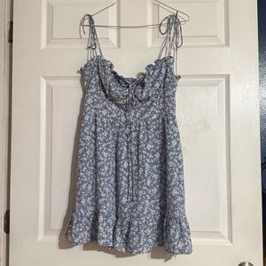Cider Light Blue Floral Dress